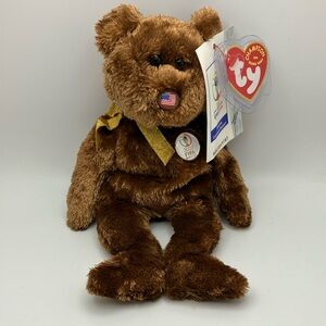 3/$30 | TY Beanie Baby | Champion the 2002 FIFA Brown Teddy Bear Plush Toy